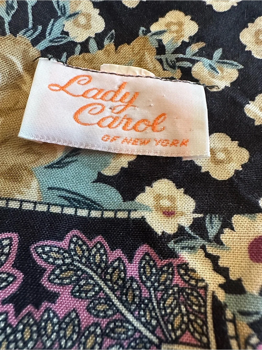 Vintage Floral Paisley Open-Front Jacket Black/Multi